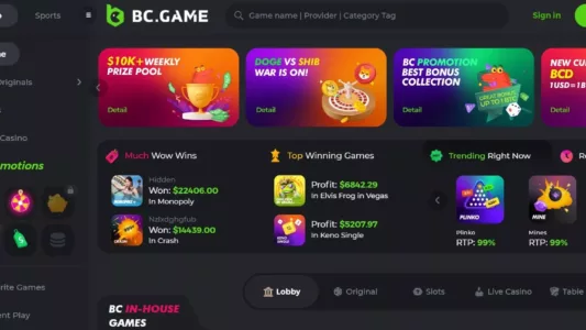 bc game casino norge
