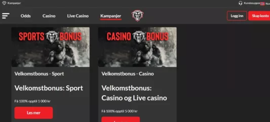 betzerk casino norge bonuser