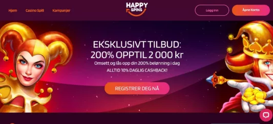 happyspins casino norge