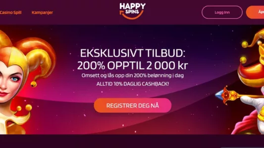 happyspins casino norge