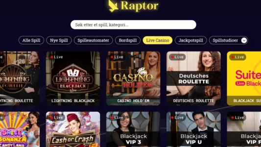 raptor casino online norge 4