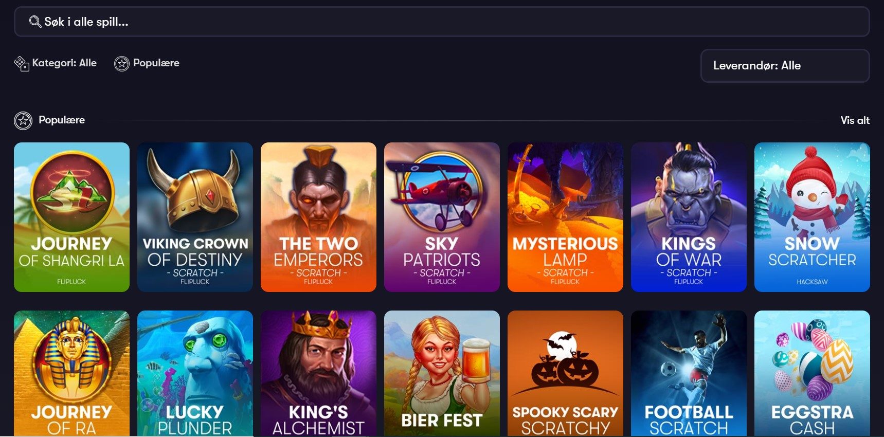 shangri la casino norge skrapelodd