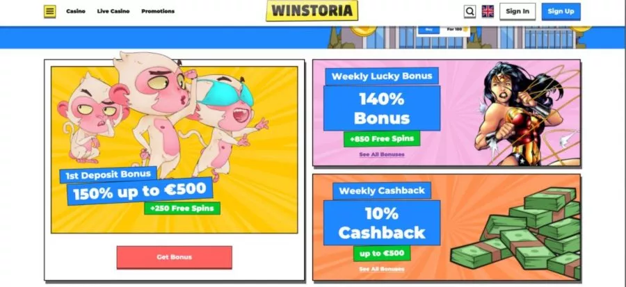 winstoria casino bonus