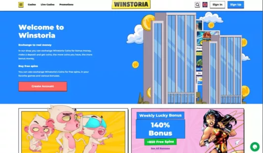 winstoria casino norge på nett