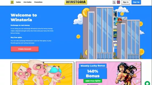 winstoria casino norge på nett