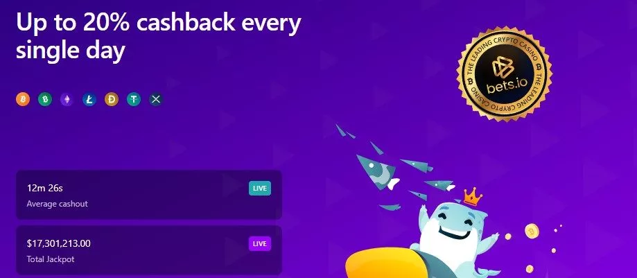 bets.io cashback og bonus hver dag