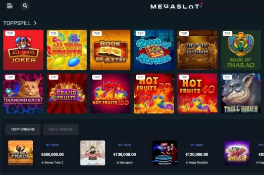 megaslot casino norge spill