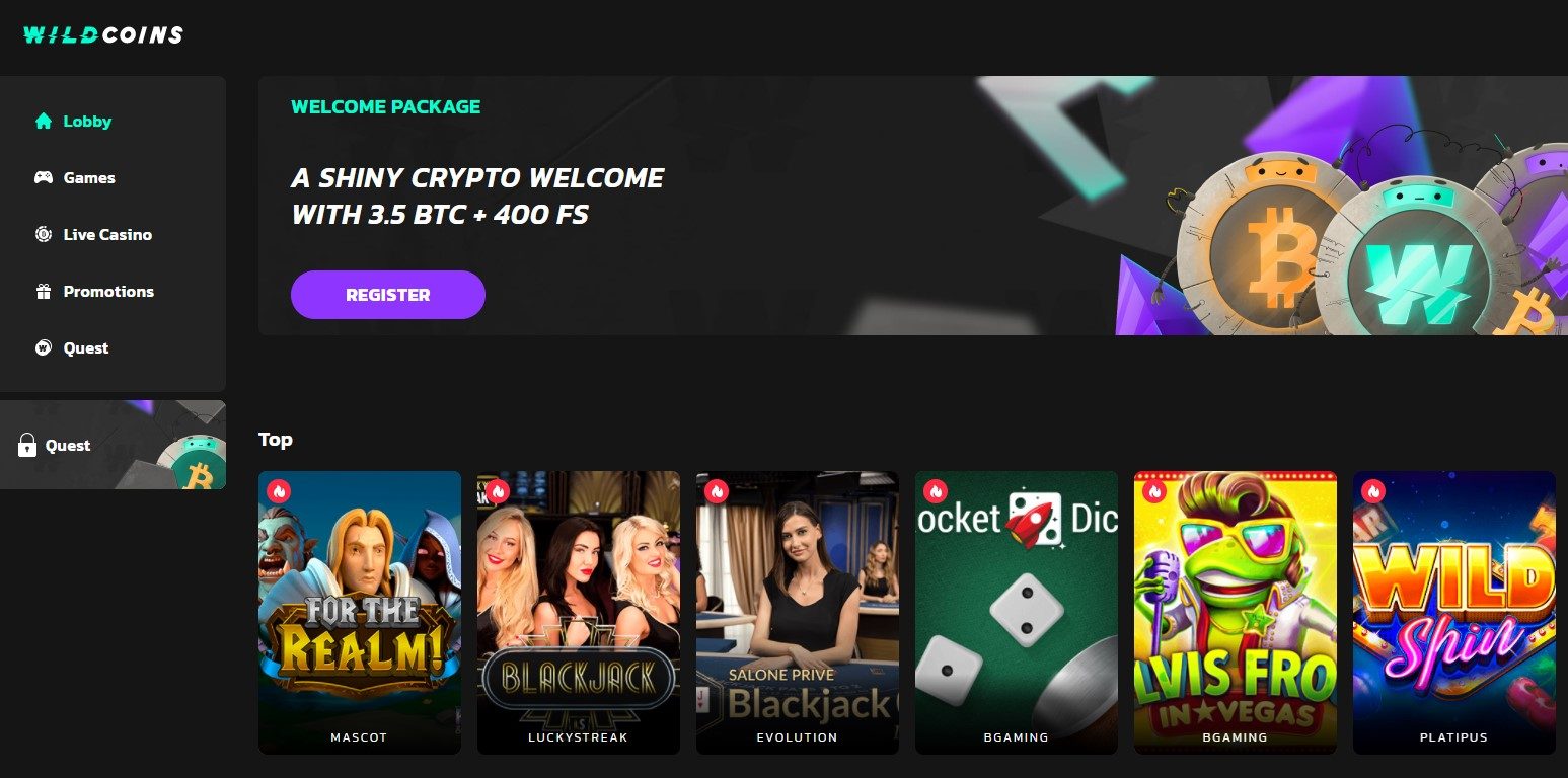 wildcoins casino norge