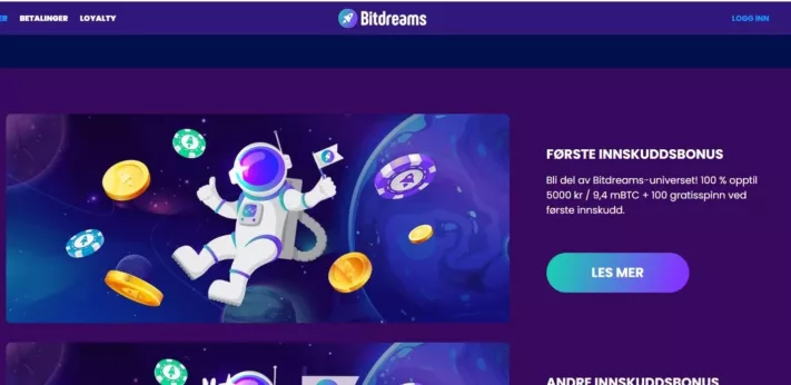 bitdreams casino norge bonuser