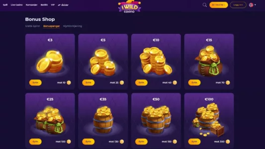 i wild casino butikk