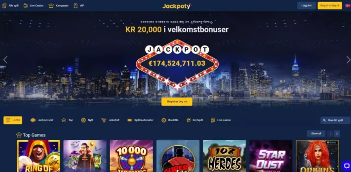 jackpoty casino omtale