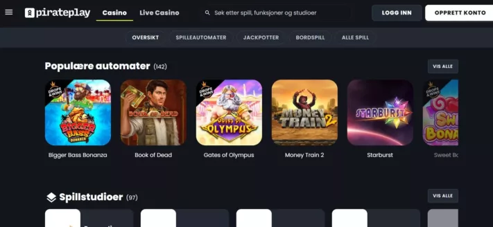 pirate play casino norge