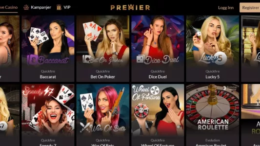 premier live casino