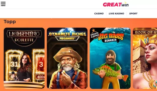 greatwin casino norge omtale