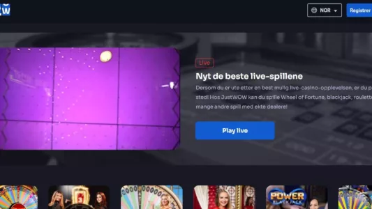 justwow casino norge live spill