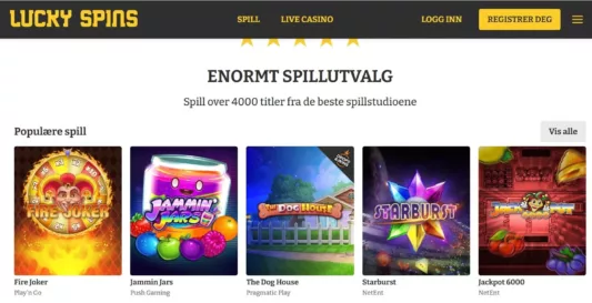 lucky spins casino omtale norge