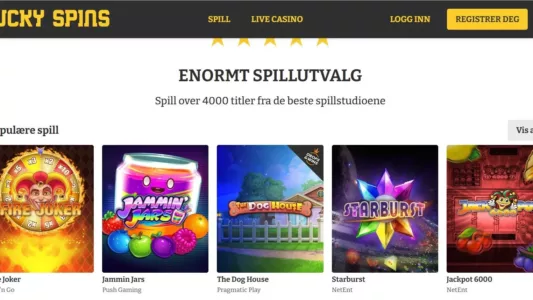 lucky spins casino omtale norge