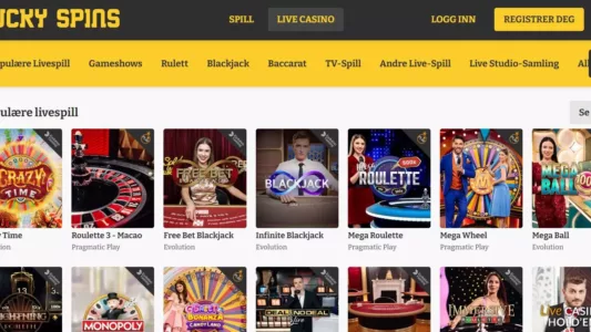 lucky spins casino omtale norge live spill