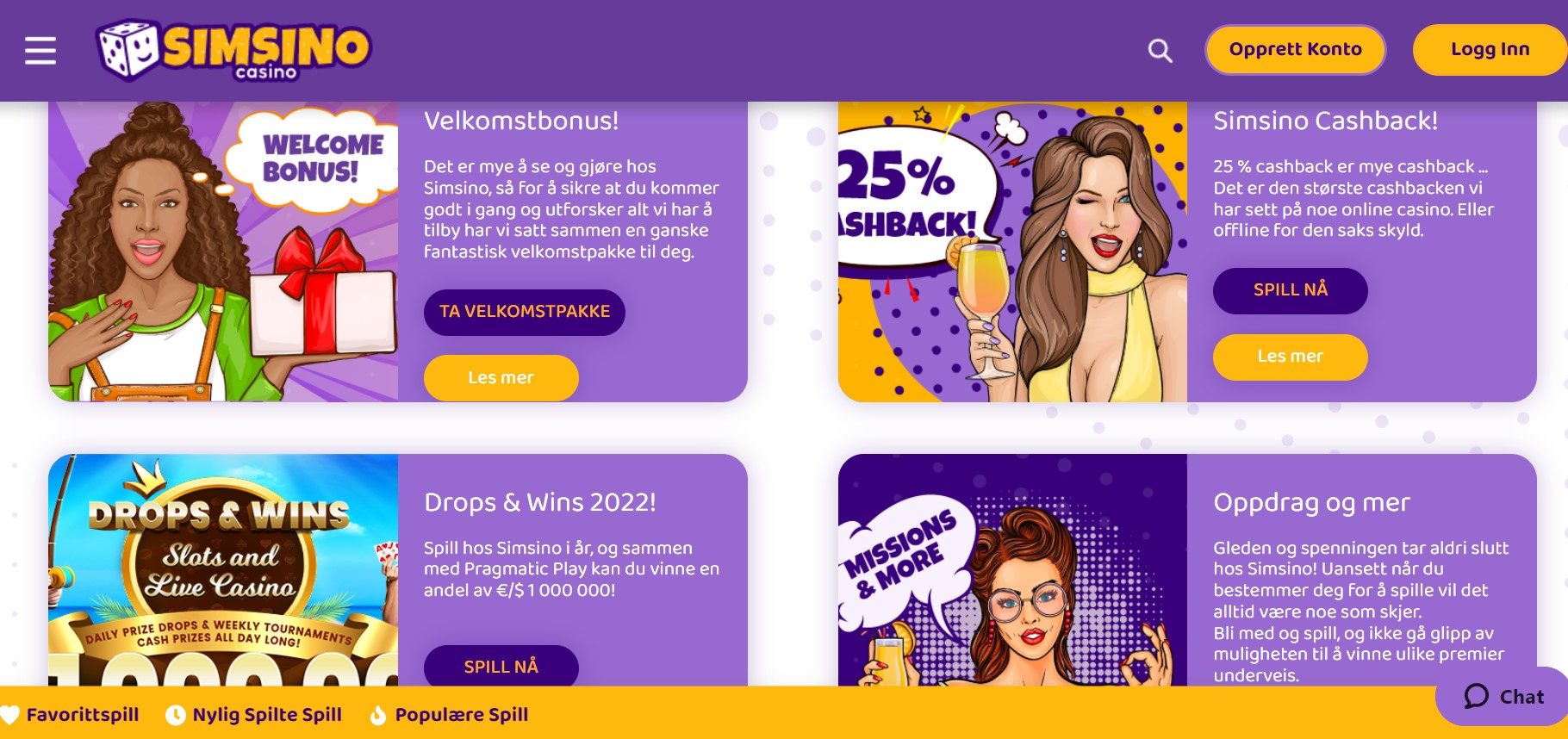 simsino casino norge kampanjer