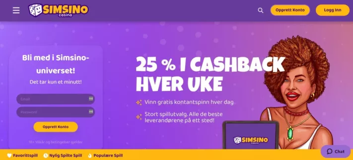 simsino casino norge omtale