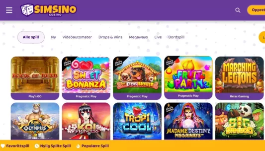 simsino casino norge spill