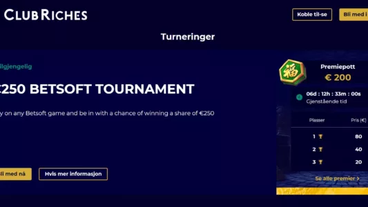 club riches casino turneringer