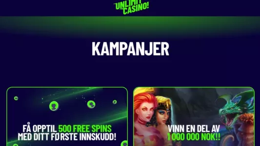 unlimit casino bonuser