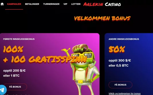 arlekin casino kampanjer i norge