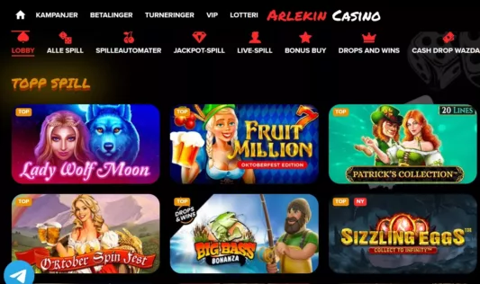 arlekin casino omtale norge