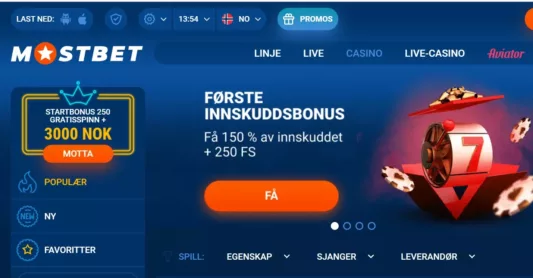 mostbet casino norge omtale