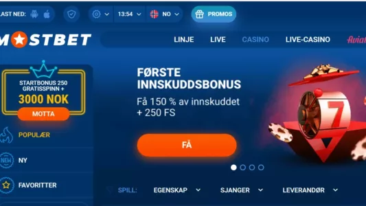mostbet casino norge omtale