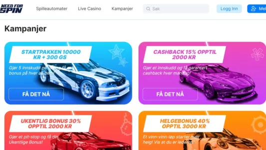 need for spin kampanjer norge casino