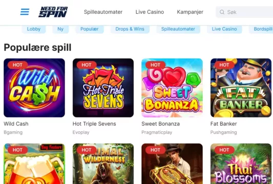 need for spin norge casino omtale