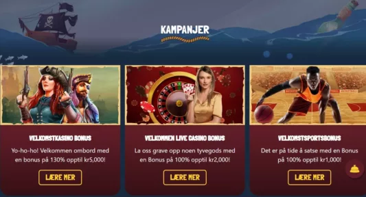 treasure spins casino kampanjer