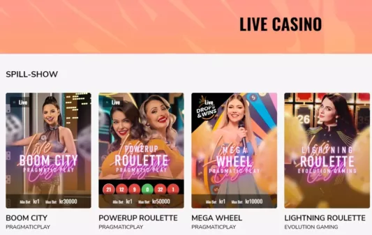 casinofest live casino norge omtale