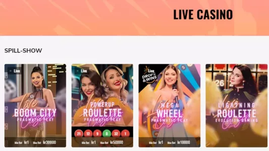 casinofest live casino norge omtale