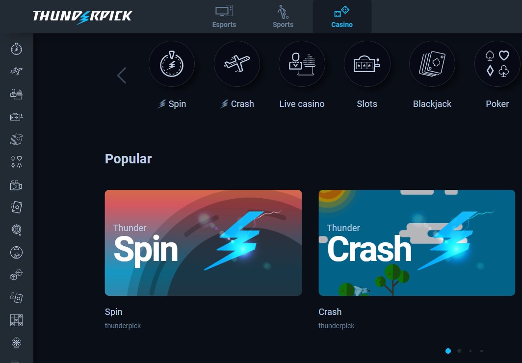 thunderpick casino spill