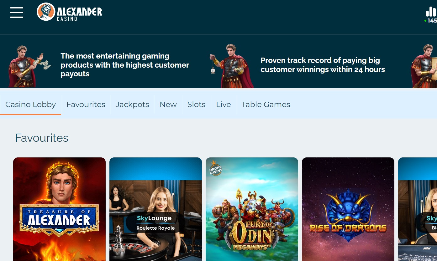 alexander casino norge omtale