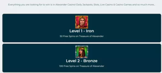 alexander casino vip program