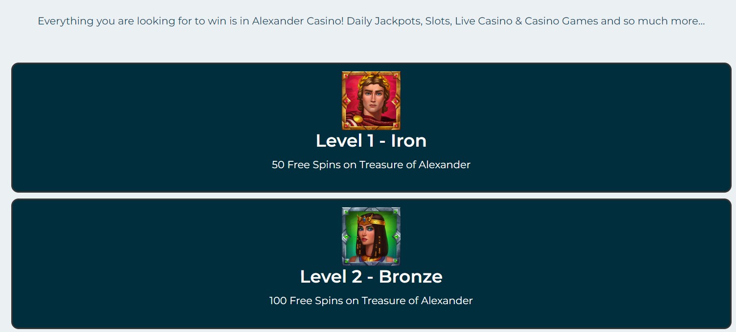 alexander casino vip program