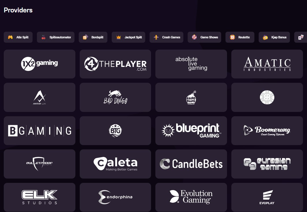 zoome casino spillutviklere