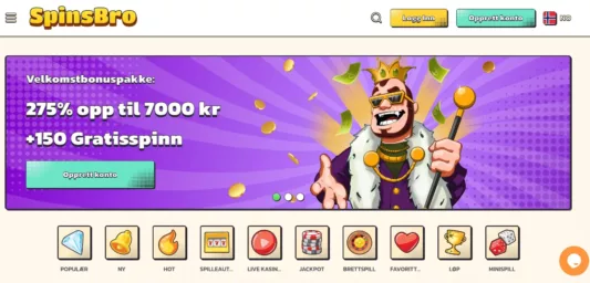 spinsbro casino omtale norge