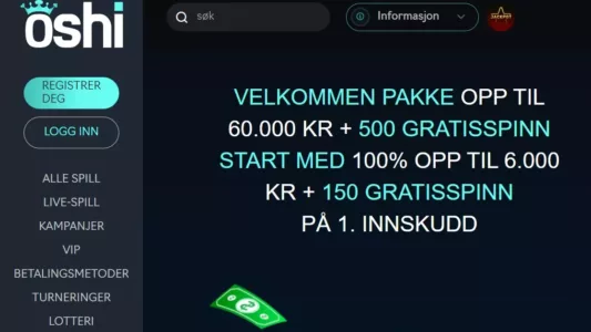oshi casino norge omtale