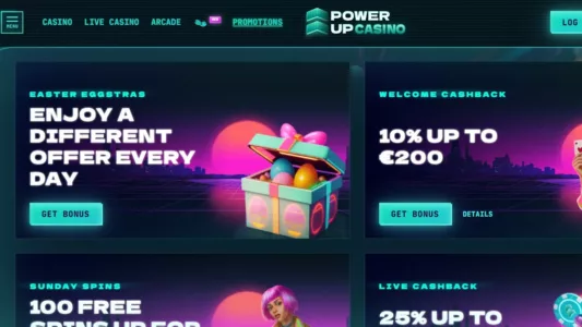 powerup casino bonuser