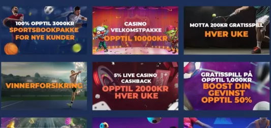 spinbookie kampanjer og bonuser