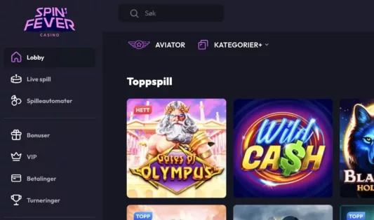 spin fever casino omtale norge