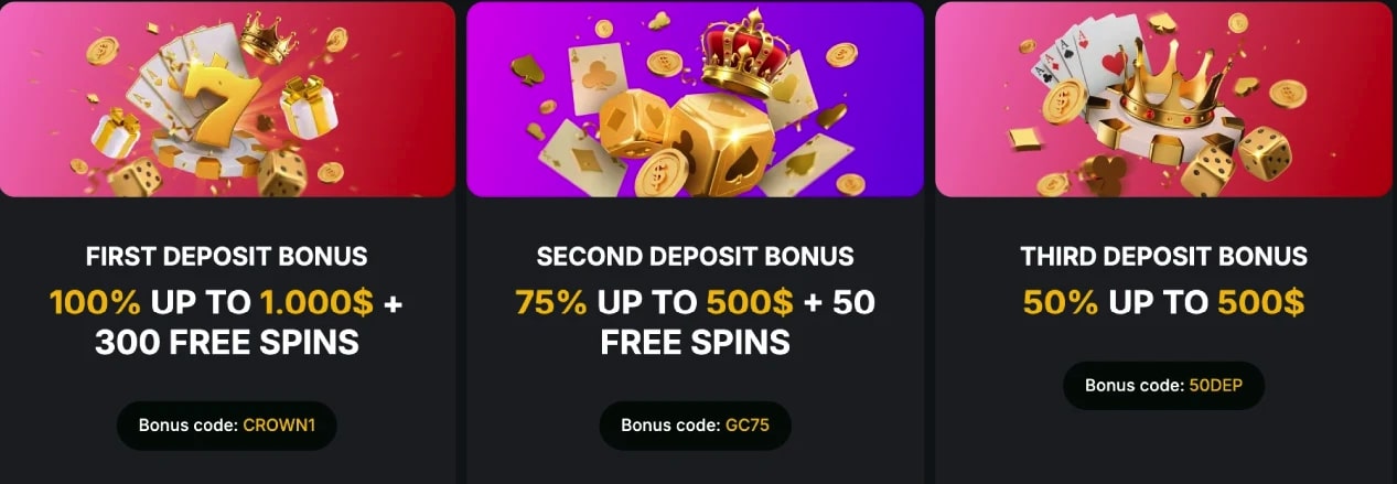 golden crown casino bonus