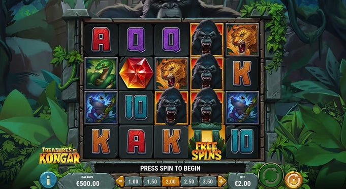 treasures of kongar spilleautomat