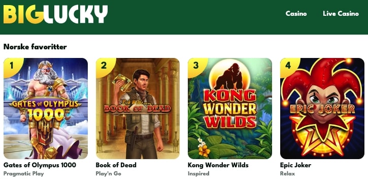 big luck casinospill