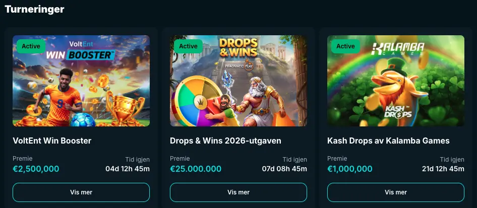 turneringer hos gamble gorilla